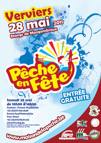 Affiche de promotion de Pêche en Fête 2011 à Verviers
